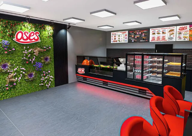 OSES Einrichtung aus der Franchisebroschüre